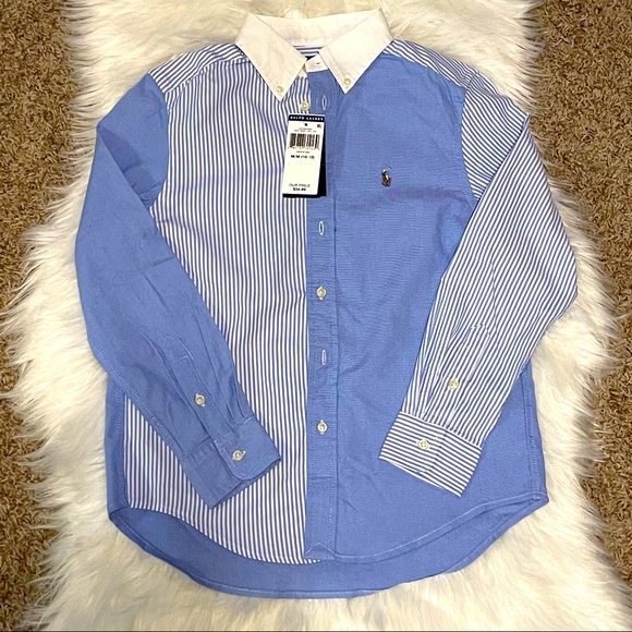 🔥NEVER WORN! Kids Polo Ralph Lauren Oxford Shirt - Picture 1 of 3